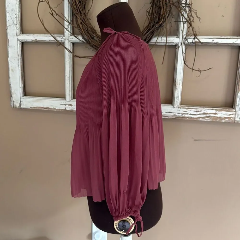 Wilfred aritizia Talance off the shoulder blouse shirt size small mauve flowy pl - Picture 3 of 10